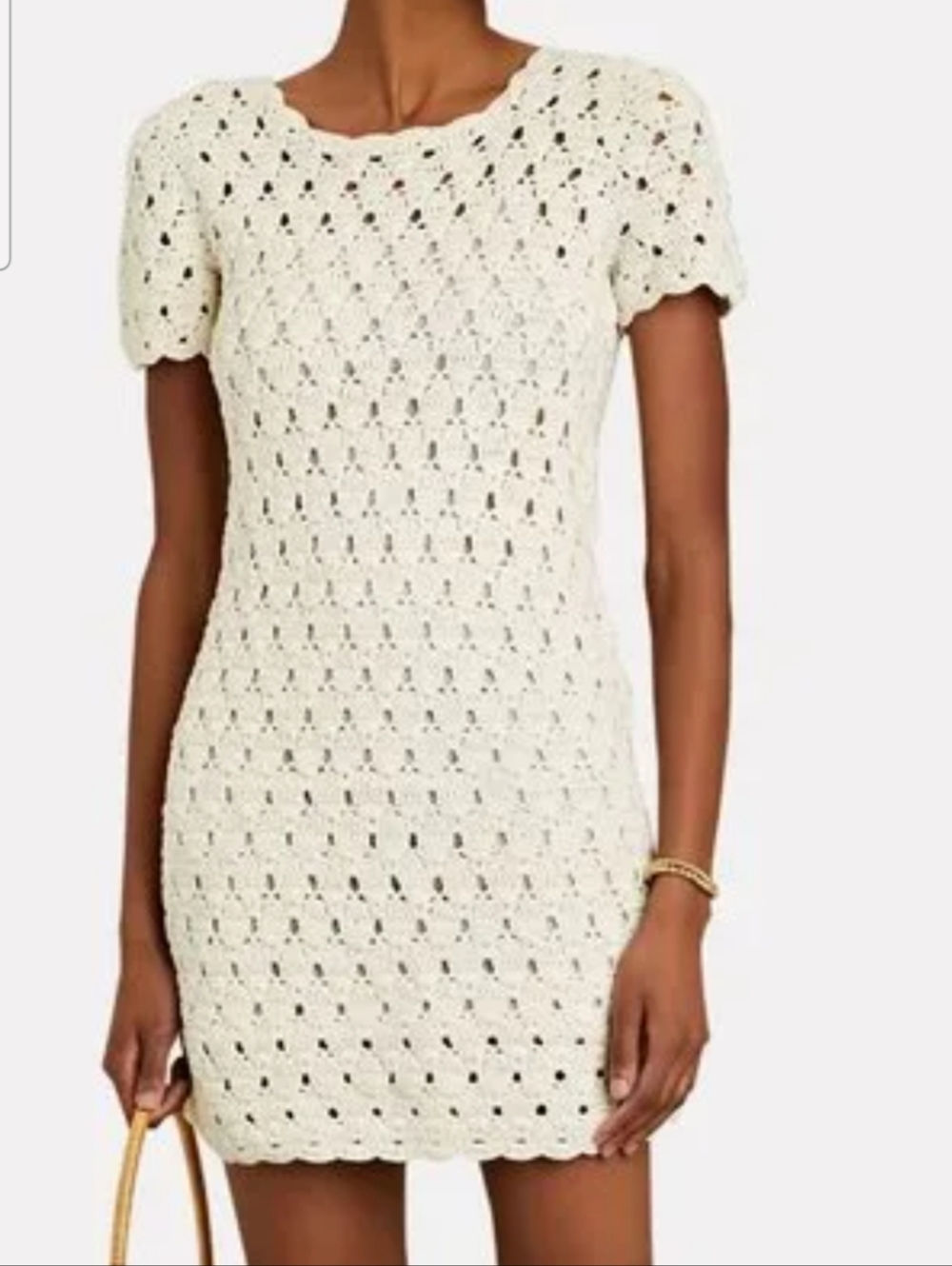 intermix Sonia Crochet Mini Dress Large